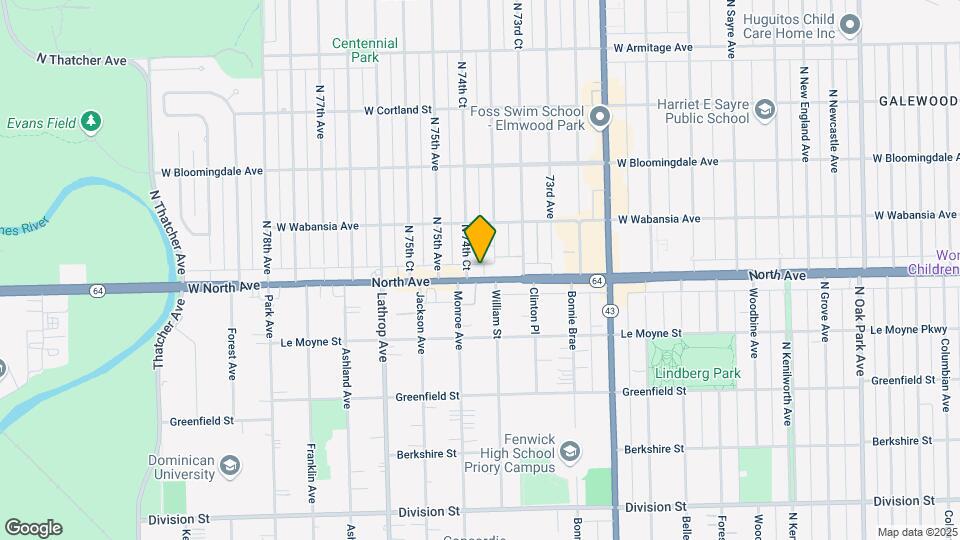 7410 W North Ave Map and Location Details