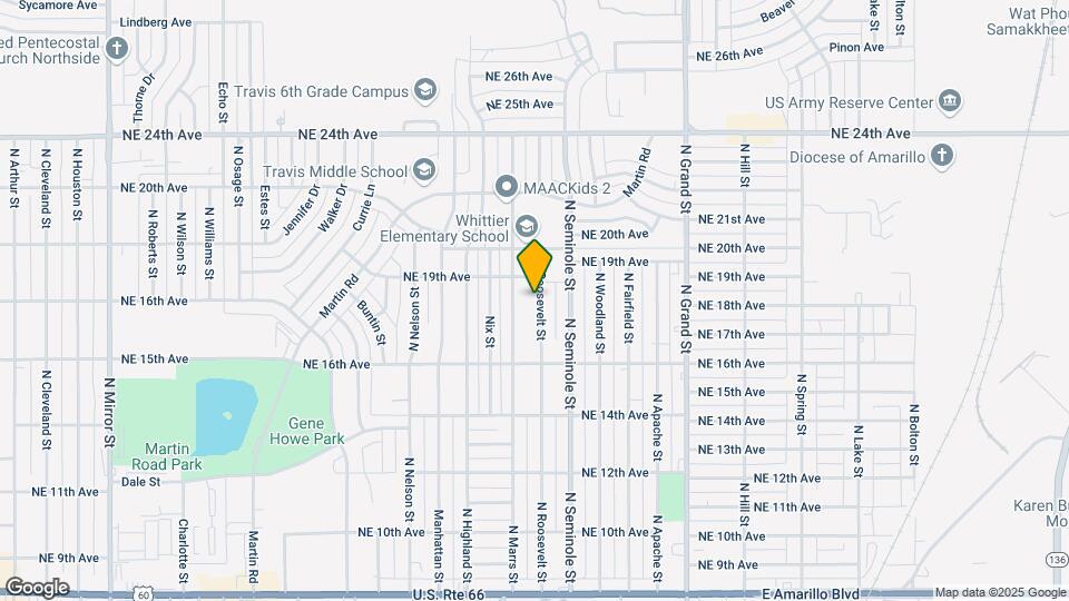 1625 N Roosevelt St Map and Location Details