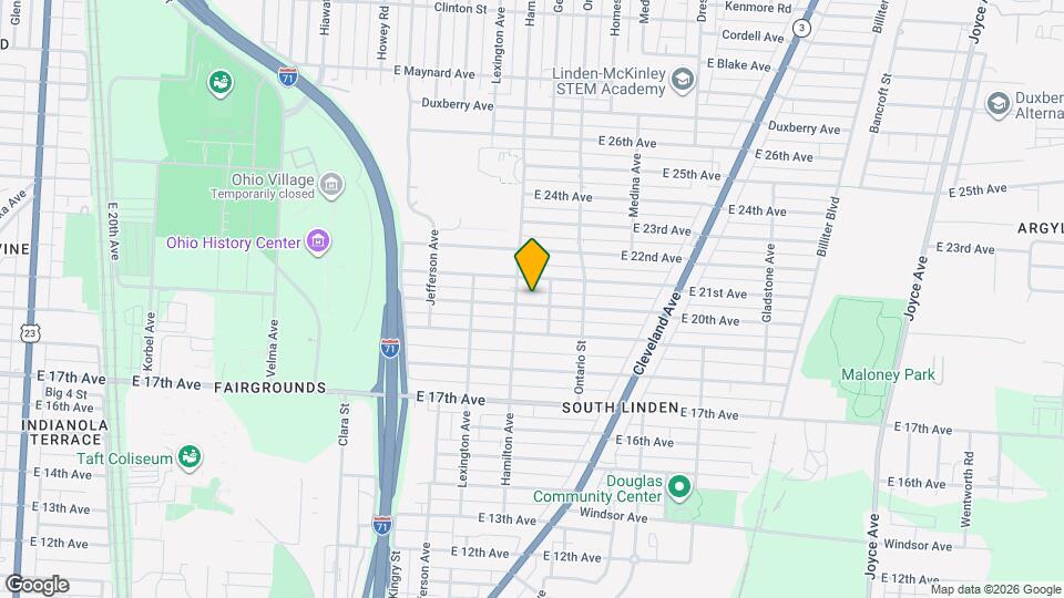 1084 E 20th Ave, Unit 1086 Mapa y Detalles de la Ubicación