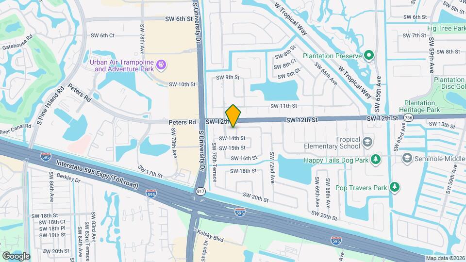 1321 SW 74th Terrace Map and Location Details