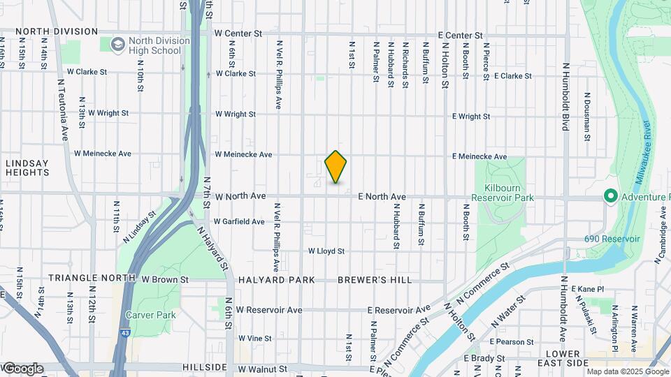 124 W North Ave Map and Location Details