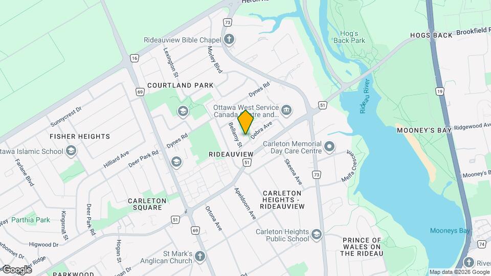 969 Debra Ave Map and Location Details