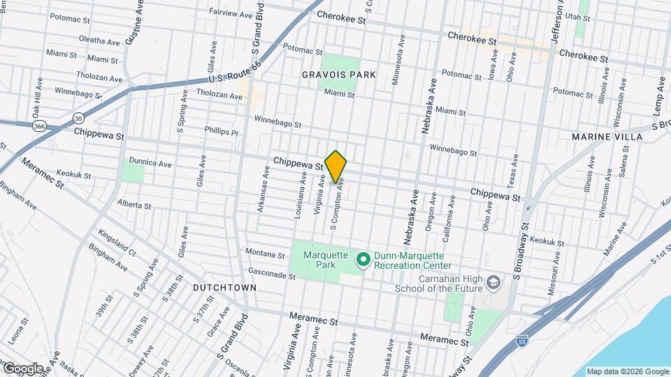 3829 S Compton Ave Map and Location Details