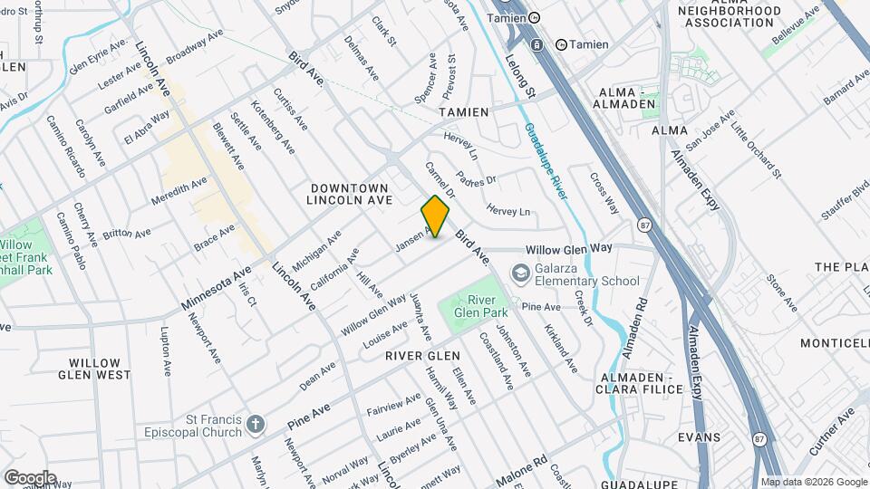 845 Nevada Ave Map and Location Details