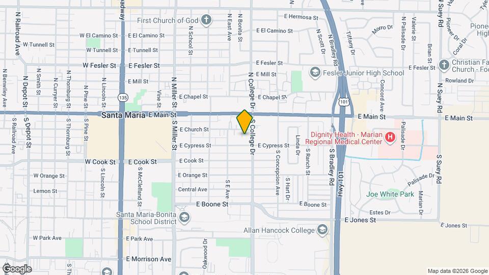 214 S Bonita St Map and Location Details