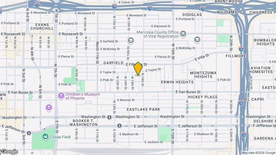 1344 E Polk St Map and Location Details