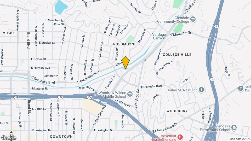 933 N Glendale Ave Map and Location Details