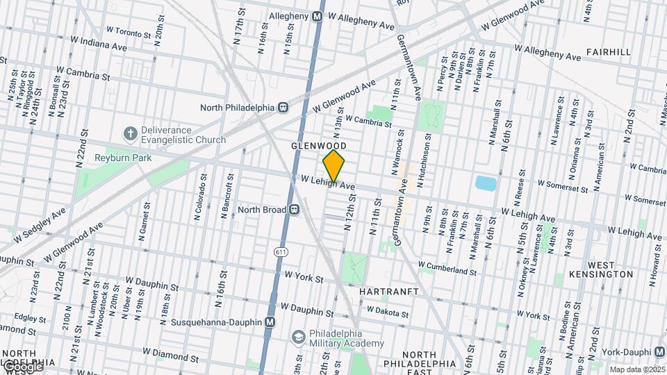 1238 W Lehigh Ave-Unit -2R Map and Location Details