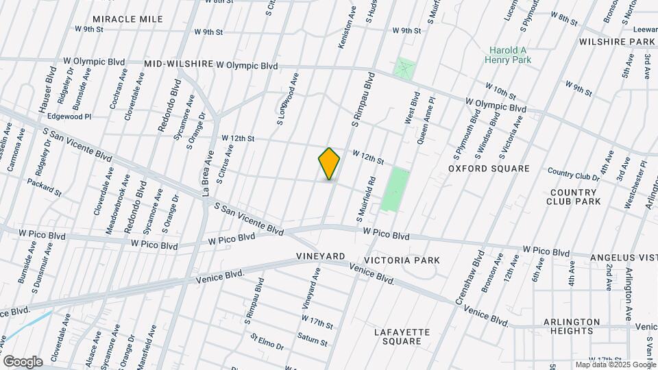 1301 S Rimpau Blvd, Unit Duplex Map and Location Details