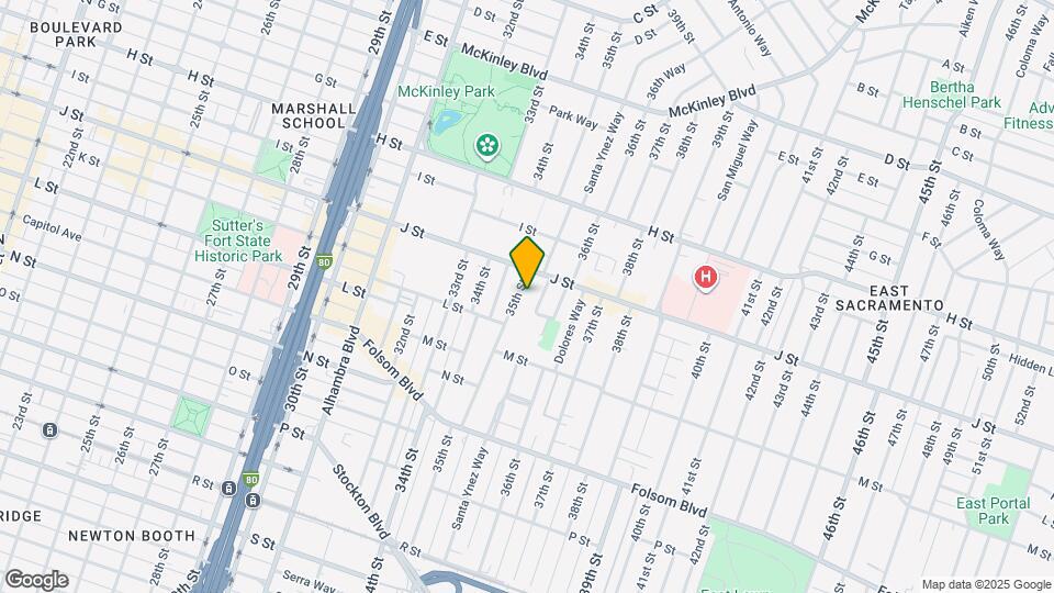 1045 35th St Map and Location Details