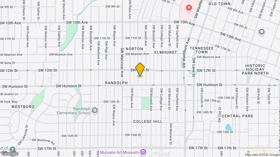 1228 SW Woodward Ave Map and Location Details