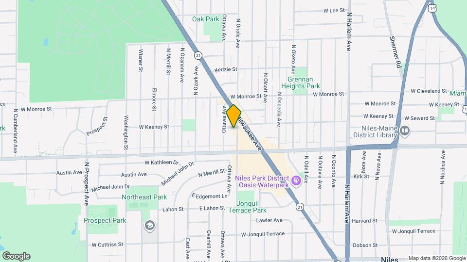 8044 N Oriole Ave, Unit B Map and Location Details
