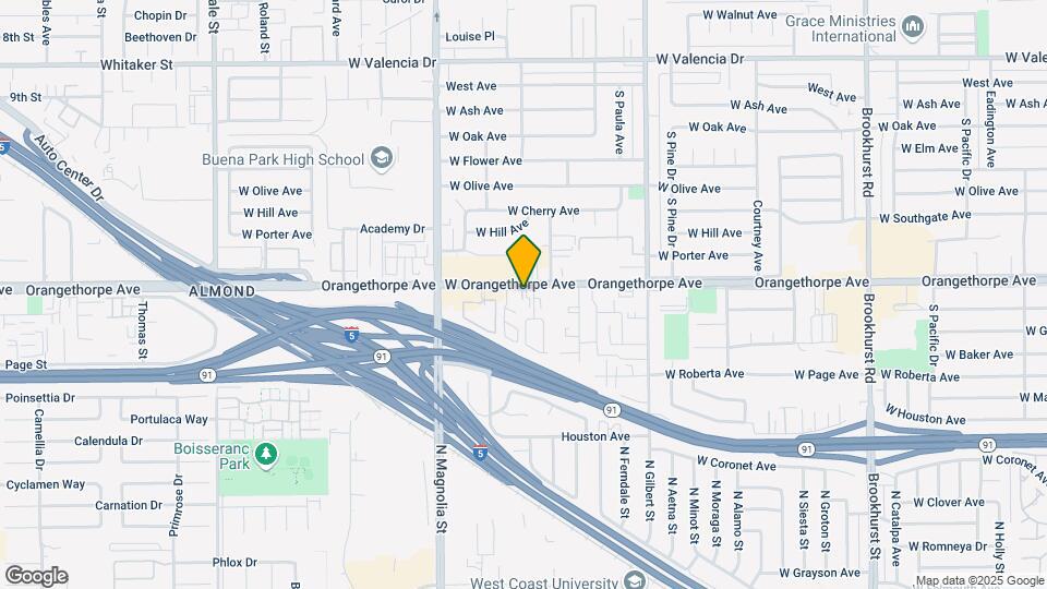 2600-2604 W Orangethorpe Ave Map and Location Details