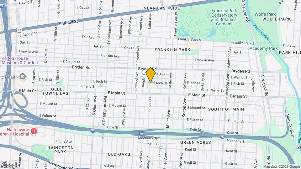 1353 E Rich St Mapa y Detalles de la Ubicación