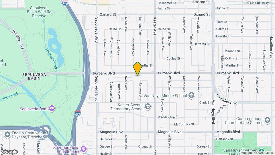 15010 Burbank Blvd Map and Location Details