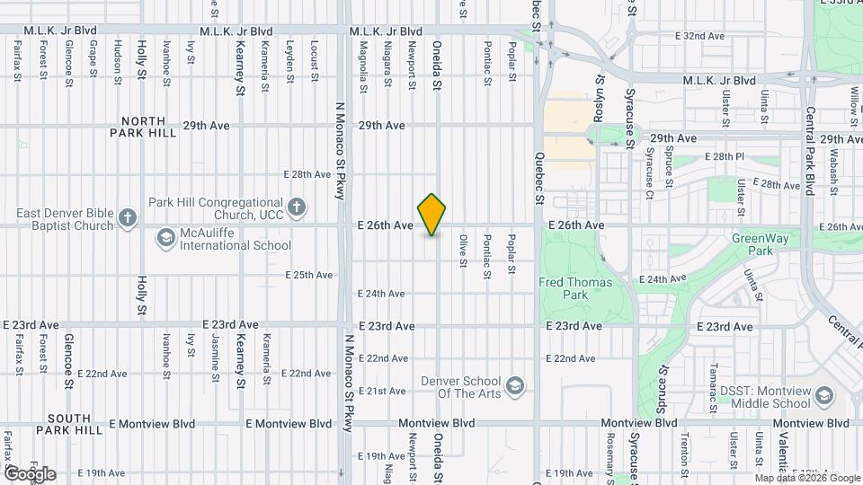 2541 Oneida St Map and Location Details