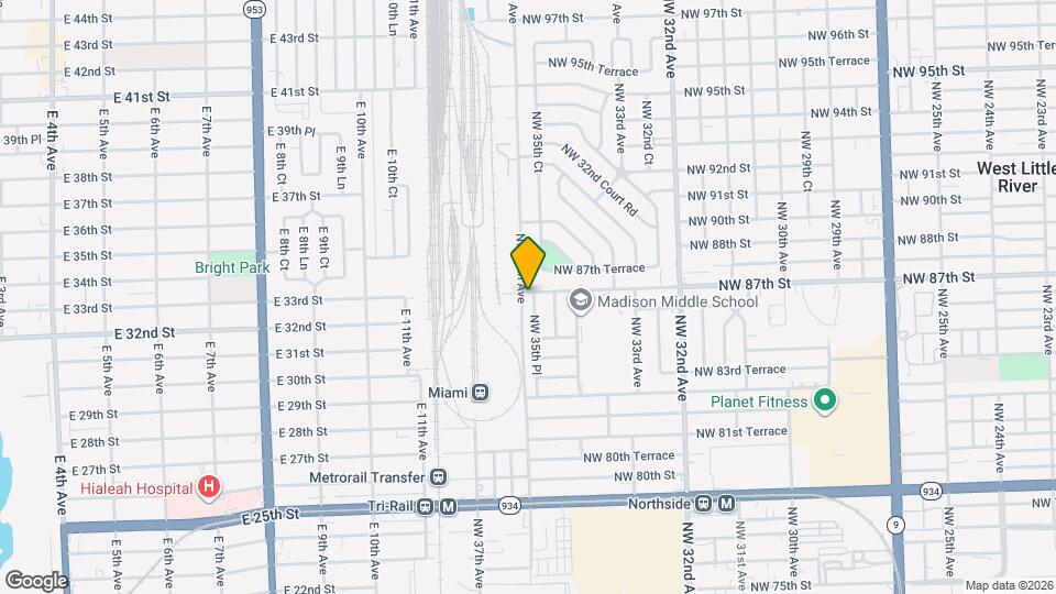 8636 NW 35th Pl Map and Location Details