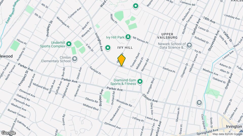 606 Irvington Ave Map and Location Details