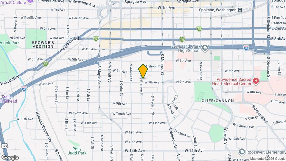623 S Jefferson St Map and Location Details