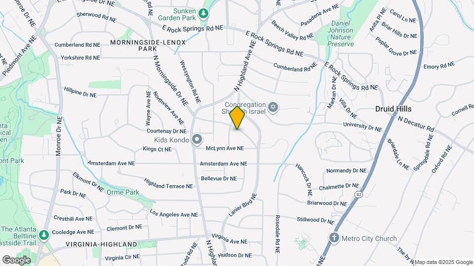 1278 N Morningside Dr NE Mapa y Detalles de la Ubicación