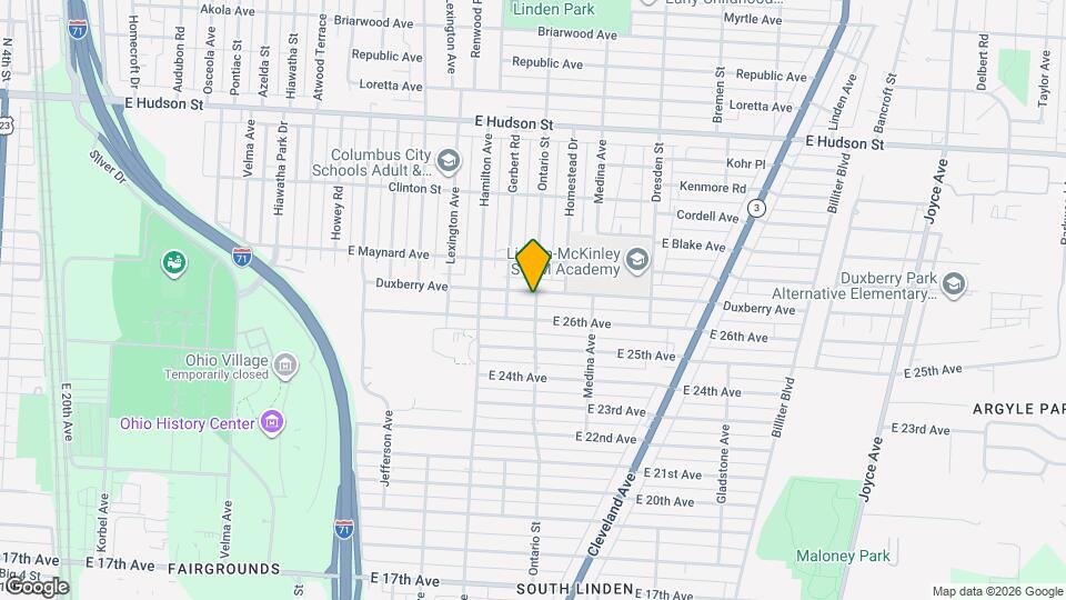 1191 Duxberry Ave Map and Location Details