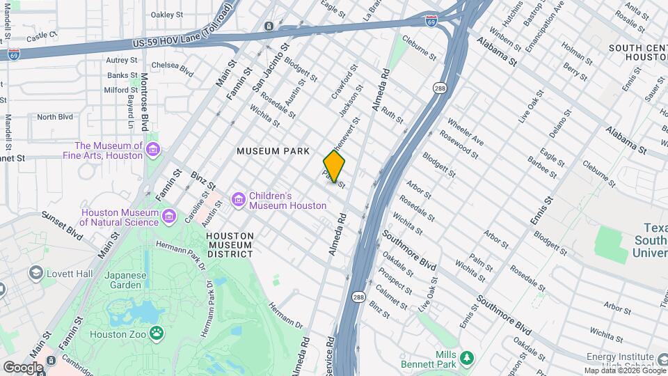 1823 Southmore Blvd Map and Location Details