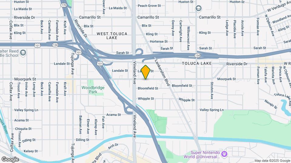 10920 Moorpark St Map and Location Details