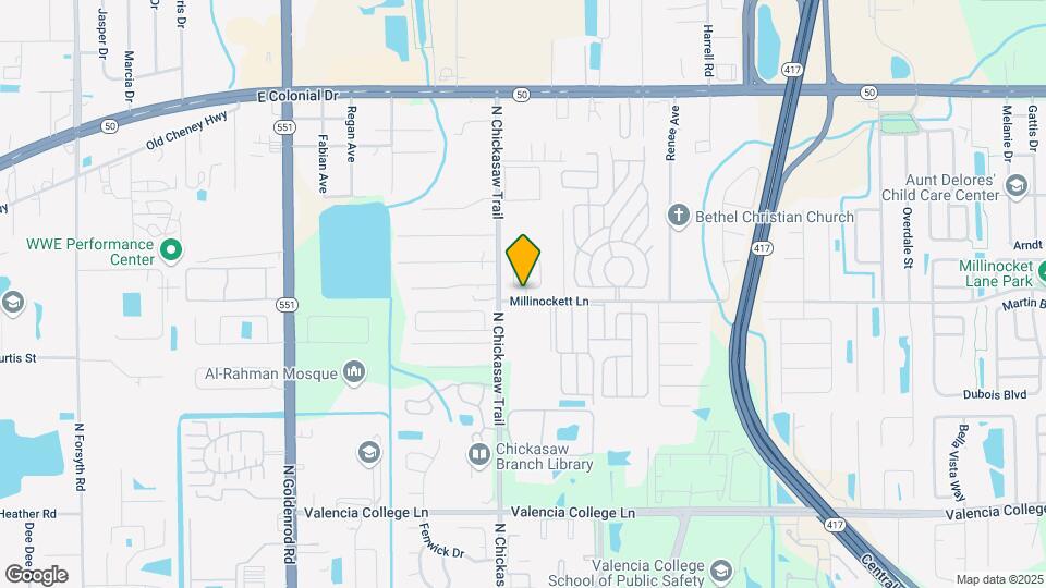 8101 Golden Chickasaw Cir Map and Location Details