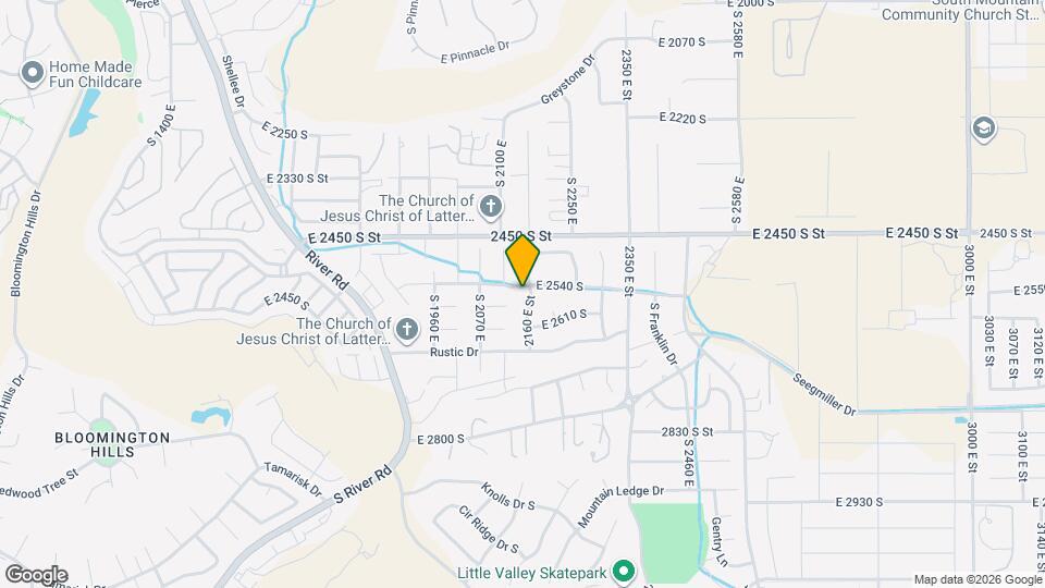 2146 E 2540 S Map and Location Details