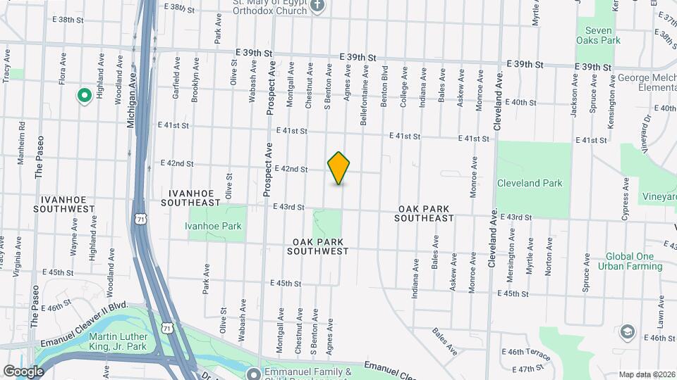 4224 Agnes Ave Map and Location Details