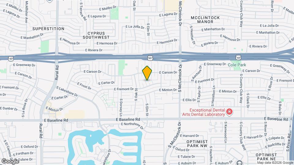 1522 E Fremont Dr Map and Location Details