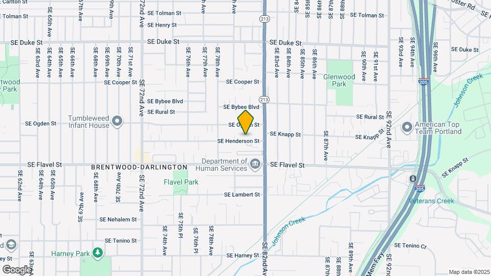 8045 SE Henderson St Map and Location Details
