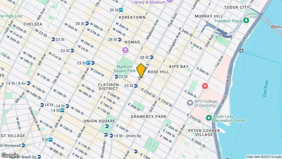 105 E 24th St Map and Location Details