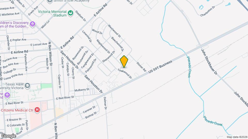 202 Teakwood Dr Map and Location Details