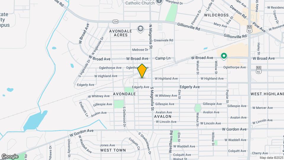 1710 W Highland Ave Map and Location Details