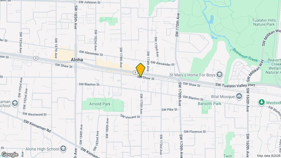 17420 SW Shaw St Map and Location Details