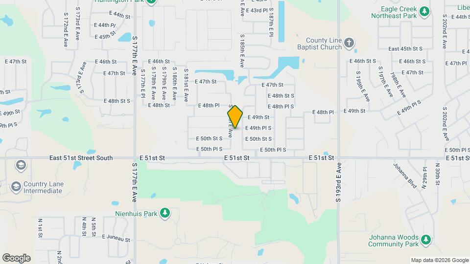 4951 S 185th E Ave Mapa y Detalles de la Ubicación
