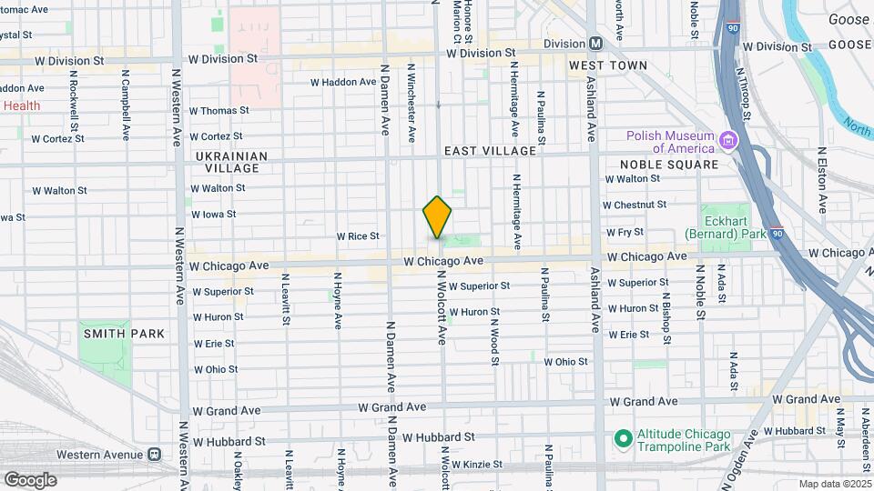 818 N Wolcott Ave Map and Location Details
