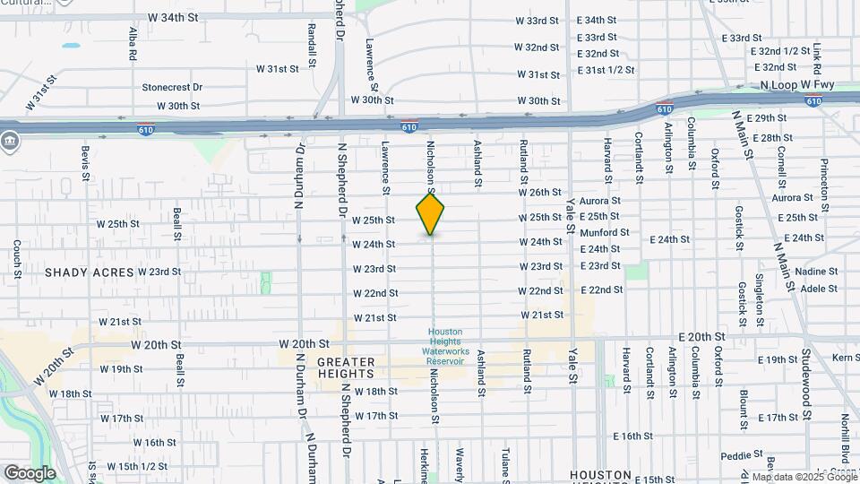 501 W 24th St Map and Location Details