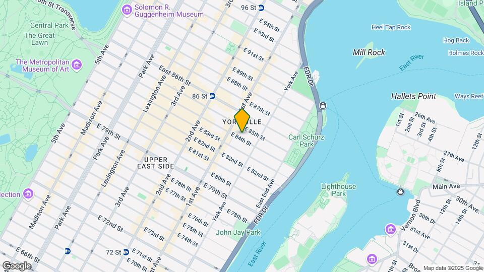 425 E 84th St Mapa y Detalles de la Ubicación