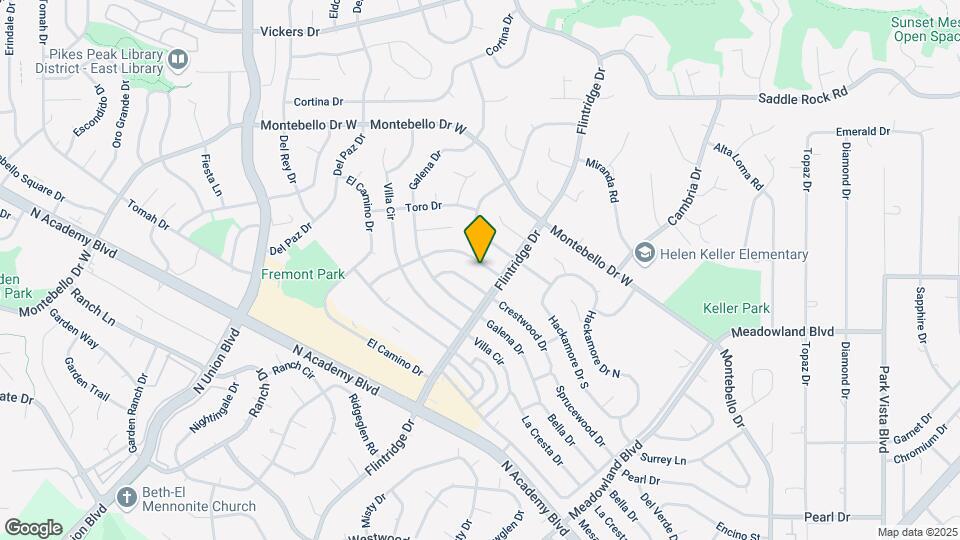 3345 El Canto Dr Map and Location Details