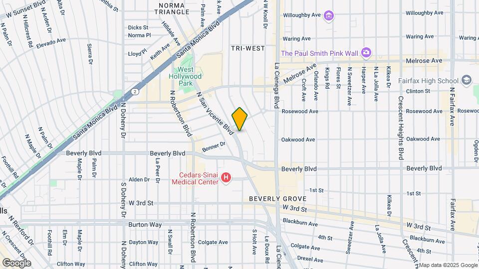 370 N San Vicente Blvd Map and Location Details