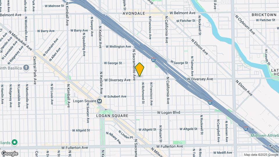 2945 W Diversey Ave, Unit 2e Map and Location Details