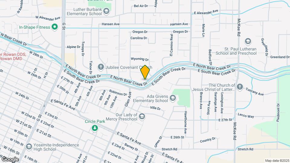 1101 E North Bear Creek Dr Map and Location Details