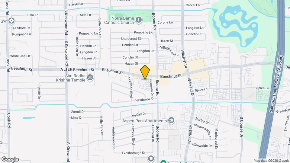 11315 Beechnut St Mapa y Detalles de la Ubicación
