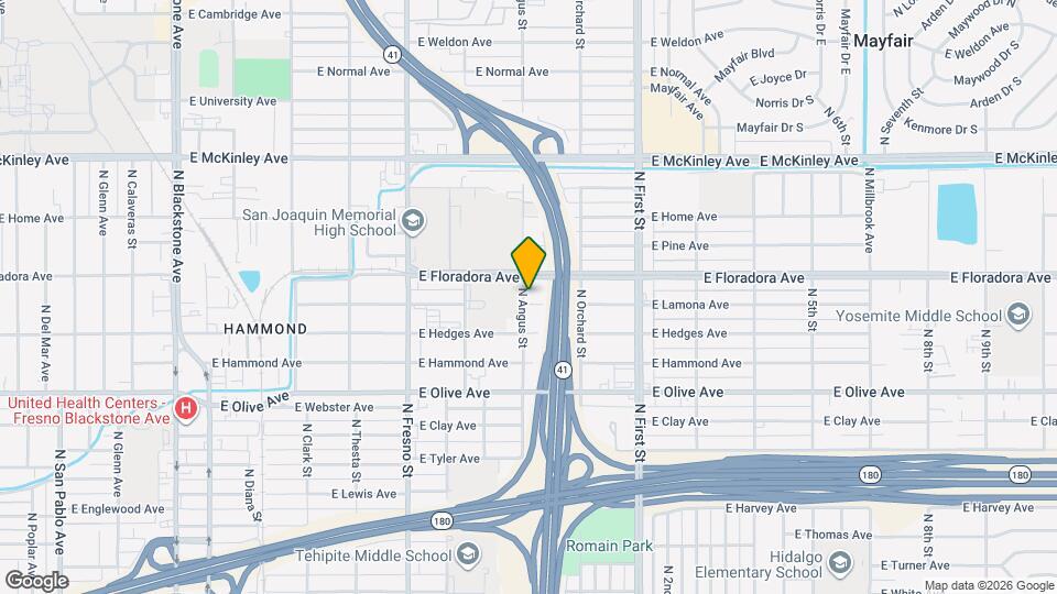 2905 E Lamona Ave Map and Location Details