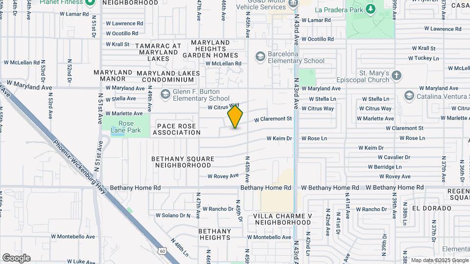 4518 W Rose Ln Map and Location Details