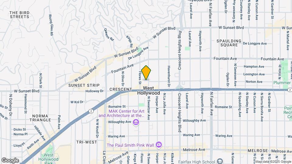 1203 N Sweetzer Ave, Unit 316 Map and Location Details