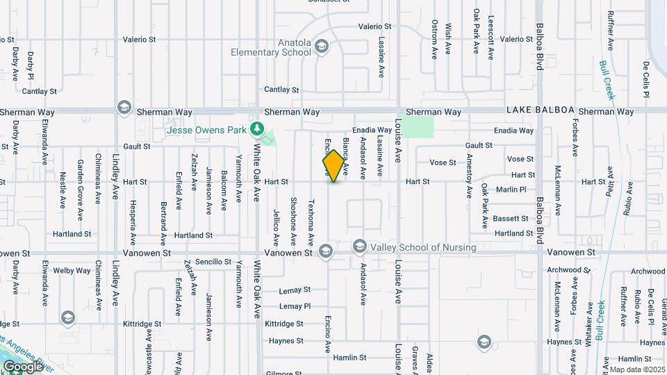 6954 Encino Ave Map and Location Details