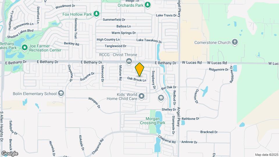 1709 Oak Brook Ln Map and Location Details